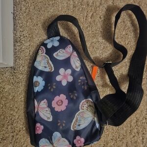 Butterfly and Floral Sling Bag